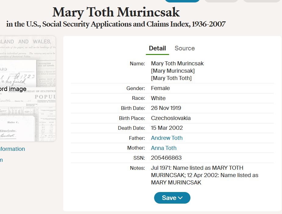 death record